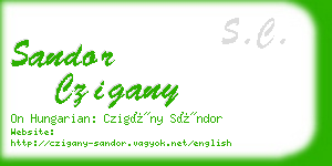 sandor czigany business card